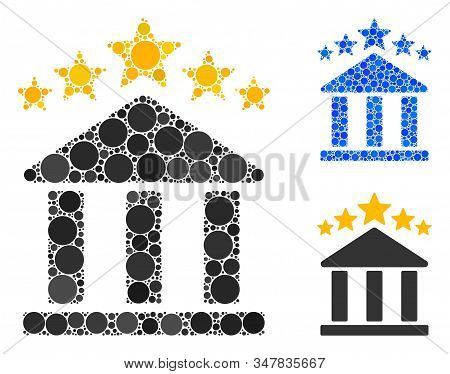 Bank Rating Composition Of Small Circles In Variable Sizes And Color Tinges, Based On Bank Rating Ic