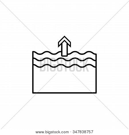 Forecast, High, Tide Line Icon On White Background