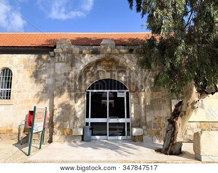 Good Samaritans Inn, Israel - January 11, 2020: Entrance To The Museum Of Ancient Mosaics From Diffe
