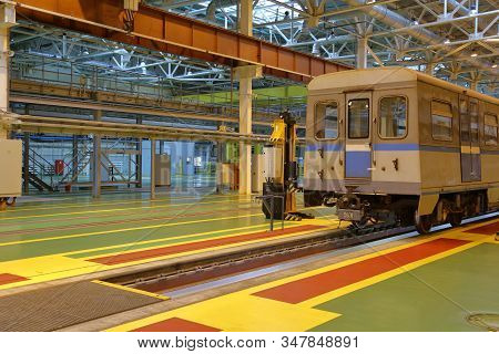 Subway Train Service Depot. Moscow, Russia