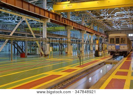 Subway Train Service Depot. Moscow, Russia
