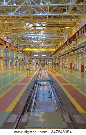 Subway Train Service Depot. Moscow, Russia