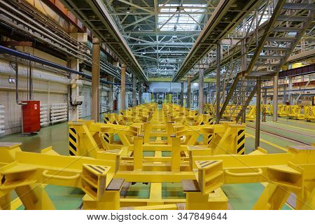 Subway Train Service Depot. Moscow, Russia