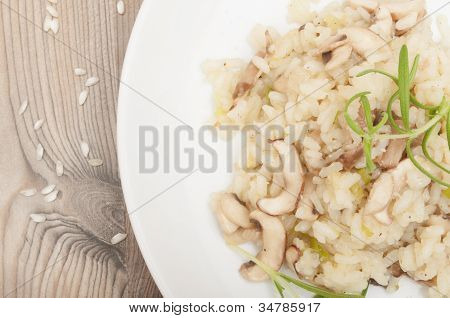 Mantarlı risotto