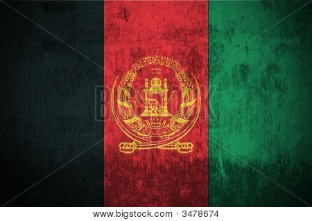 Grunge drapeau de l'Afghanistan