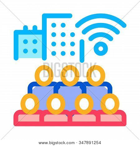 Residents Connect Wi-fi Icon Vector. Outline Residents Connect Wi-fi Sign. Isolated Contour Symbol I