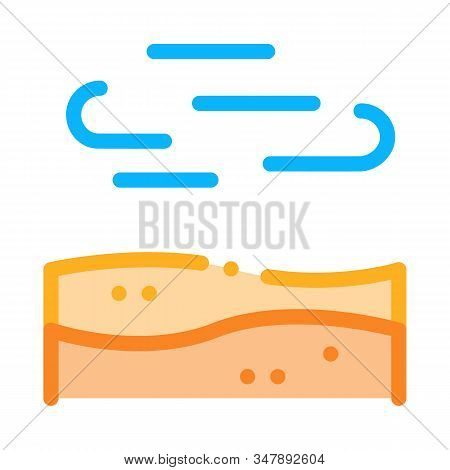 Desert Wind Icon Vector. Outline Desert Wind Sign. Isolated Contour Symbol Illustration