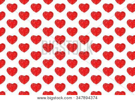 The White Background With A Red Hearts