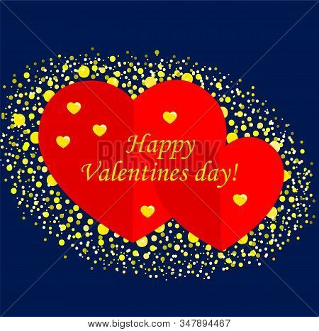 The Two Hearts Decorated With A Dots