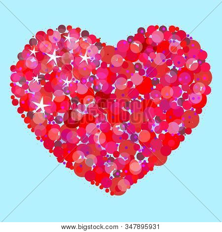 The Point Heart On A Blue Background