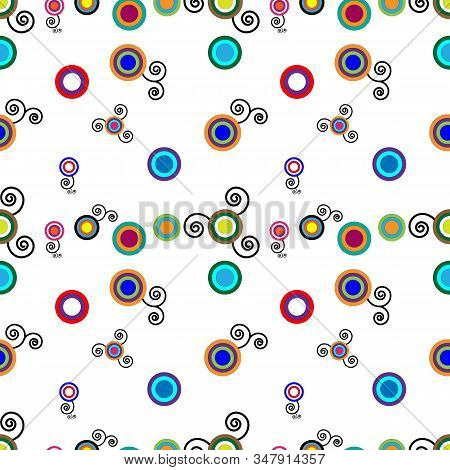 Design Patterns With Colorful Circle Shapes With Black Lines