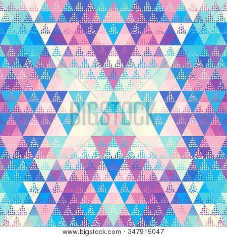 Seamless Vector Pattern Background Of A Triangles.