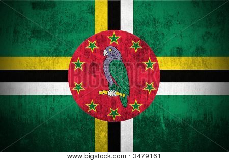 Grunge bandiera della Dominica