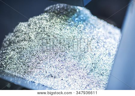 Steel Scrap Materials Recycling Backround Of Metal Shavings