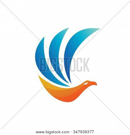Eagle Logo, Falcon With Spread Wings Logo