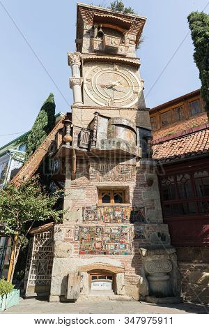 Tbilisi, Georgia, October 14, 2019 : Rezo Gabriadze Marionette Theater On Ioane Shavteli St In Tbili