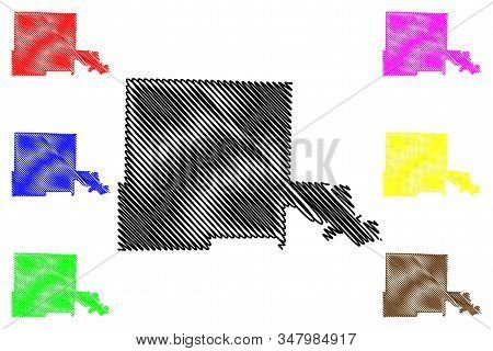 Jefferson County, Arkansas (u.s. County, United States Of America,usa, U.s., Us) Map Vector Illustra