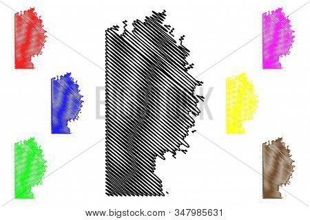 Miller County, Arkansas (u.s. County, United States Of America,usa, U.s., Us) Map Vector Illustratio