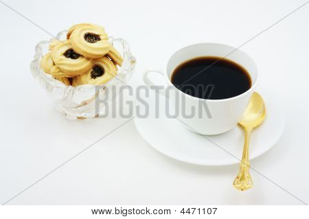 Kávé, valamint a cookie-k