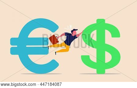 Brexit Trade Deal And Europe Financial Exit. Business Economy On Global Euro Crisis Vector Illustrat