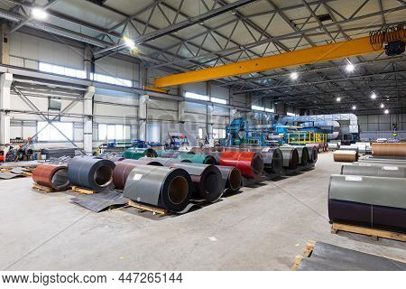 Metal Sheet Profile Forming Machine, Process Of Making Steel Tile For Roof, Industrial Manufacturing
