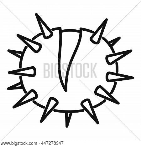 Branch Chestnut Icon Outline Vector. Tree Fruit. Fall Nut