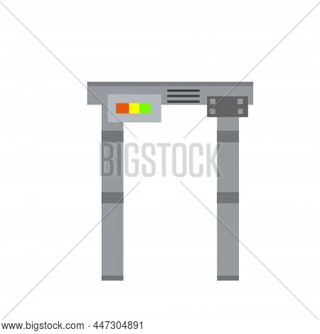 Metal Detector. Safety Frame. Checking Dangerous Items. Airport Counterterrorism Equipment. Modern T