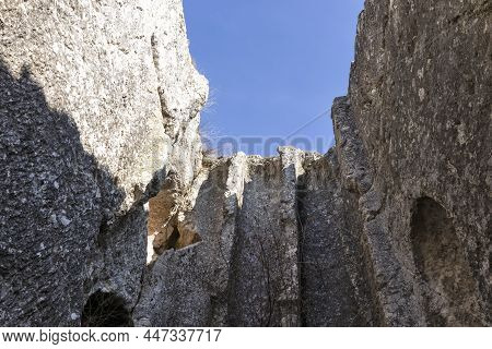 Ancient Rock Church Near Village Of Mihalich, Bulgaria