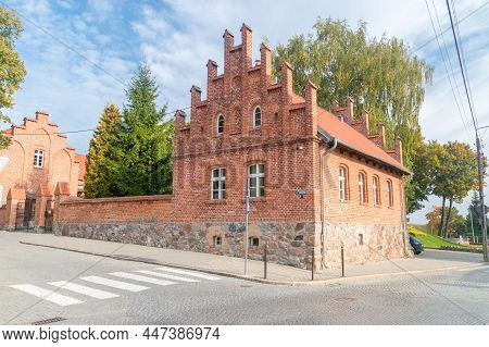 View On Teutonic Castle In Olsztynek In Poland.