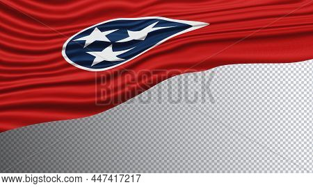 Tennessee State Wavy Flag Clipping Path, Tennessee Flag Background