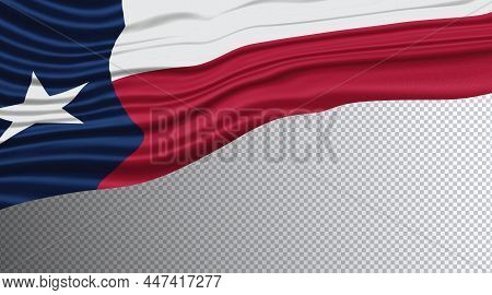 Texas State Wavy Flag Clipping Path, Texas Flag Background