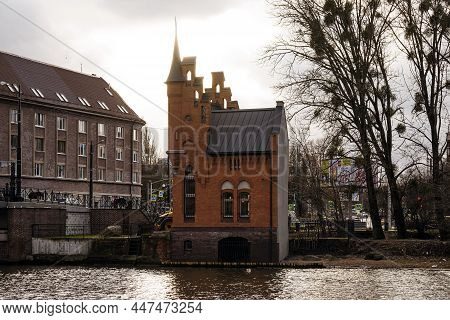 Home Of Baron Munchausen In Kaliningrad. Russia. Beautiful German Gothic Architecture