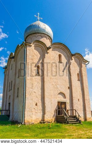 Church Of Our Saviour On Nereditsa, Velikiy Novgorod Vicinity, Russia. White Stone Orthodox Temple A