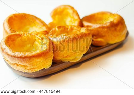 Traditional English Yorkshire Pudding, Wonderfully Crisp And Golden Baked For A Traditional Recipe,