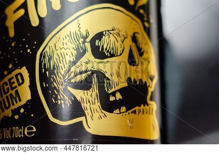 London, United Kingdom - January 23, 2022 Dead Man's Fingers In A Distinctive Black Bottle,  A Blend