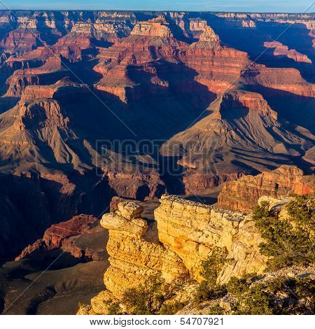 Arizona sunset Grand Canyon National Park Yavapai Point USA