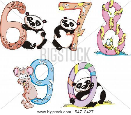 Funny Childish Digits 67890