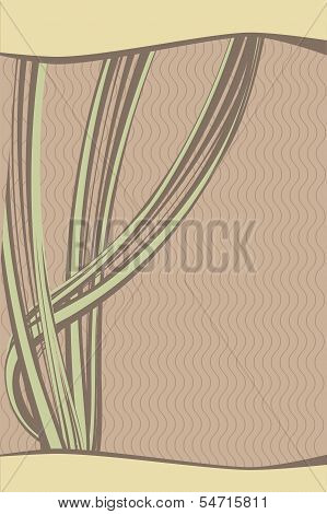 beige background with waves.
