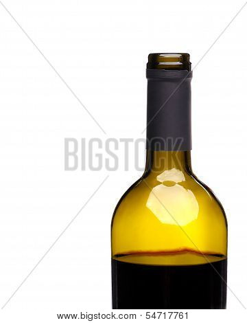 Open bottle of red wine