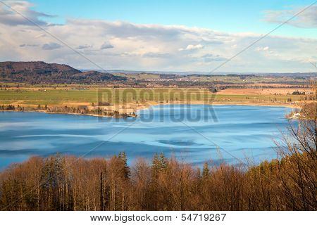 Lake Kochel (Kochelsee) in Bavaria on a sunny winter day, GermanyOn A Sunny Winter Day, Germany