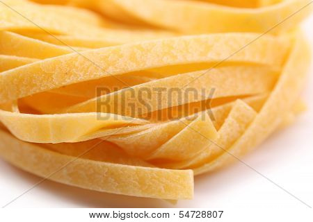 Tagliatelle paglia e fieno tipycal italian pasta.