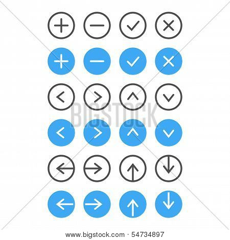 Thin Icon Set. Navigation And List Management. Vector