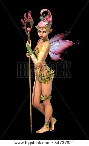 Fairy With Staff, 3D Computer Graphics