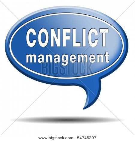 conflict management in business at work or between couple with different interest solve the problem and find resolution