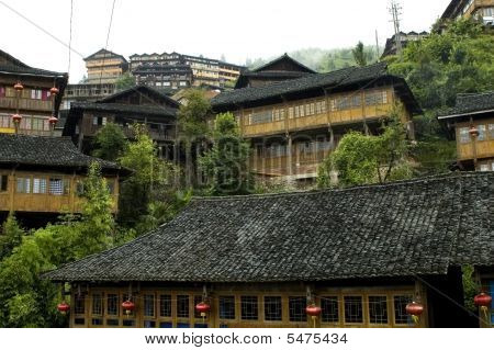 Villaggio cinese vicino a Guilin