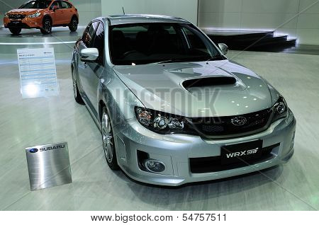 Bkk - Nov 28: Subaru Wrx Stv On Display At Thailand International Motor Expo 2013 On Nov 28, 2013 In