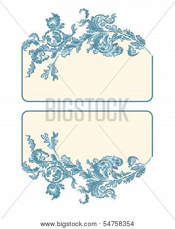Business Card, Label, Button, Banner,  Blue Color.eps