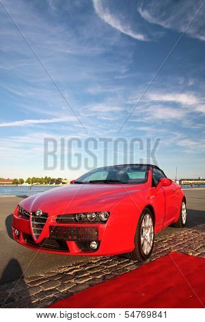 Red Alfa Romeo Sports Car