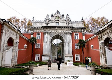 The Gate of the Sultan, Dolmabahce Palace, on  ISTANBUL - November 20