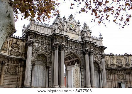 The Gate of the Sultan, Dolmabahce Palace, on  STANBUL - November 20